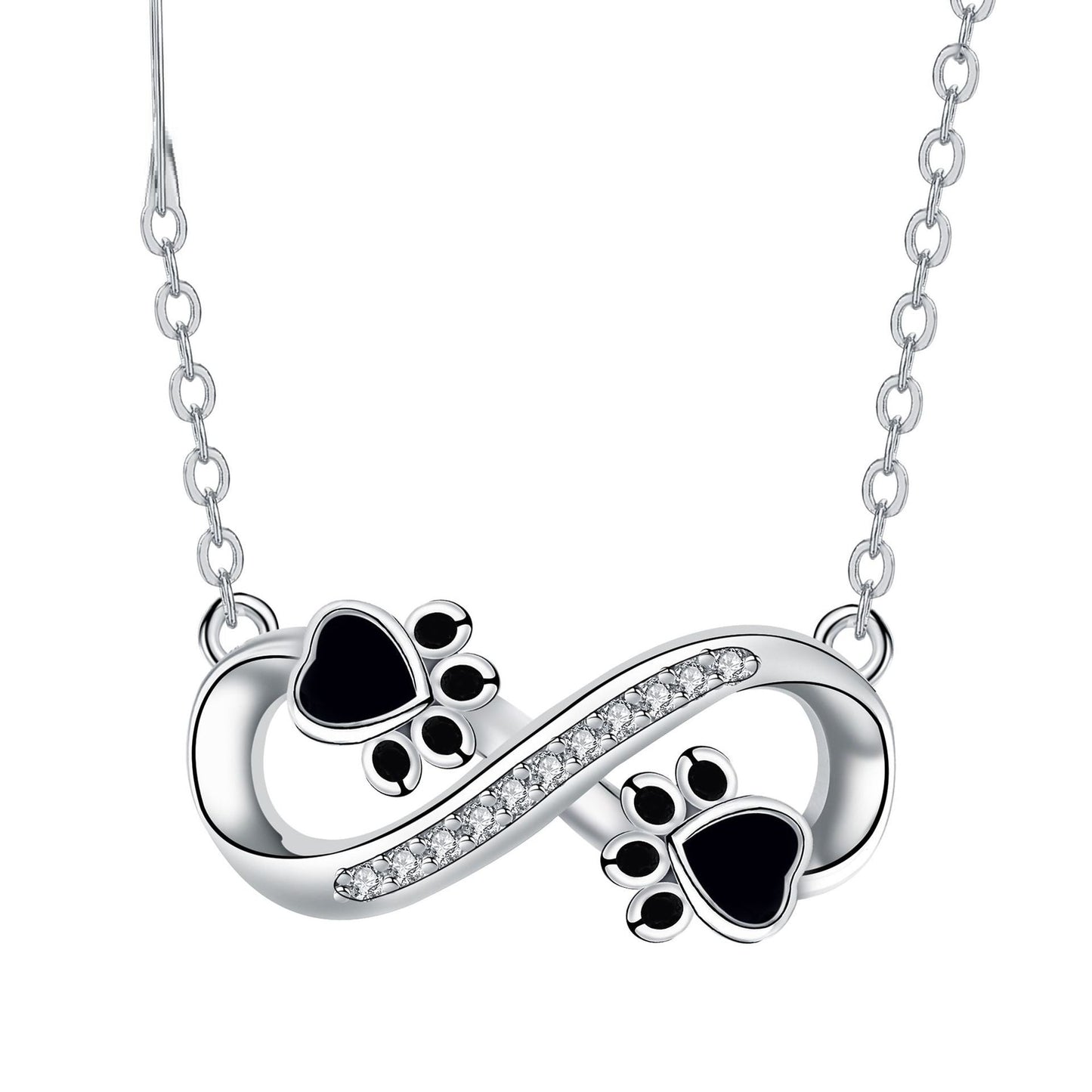 Infinite Love Paw Chain with Zirconia