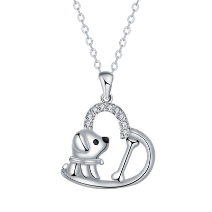 Heart Pendant 'Loyal Companion' Silver Necklace