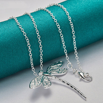 Sterling Silver Dragonfly Necklace – Symbol of Grace & Transformation