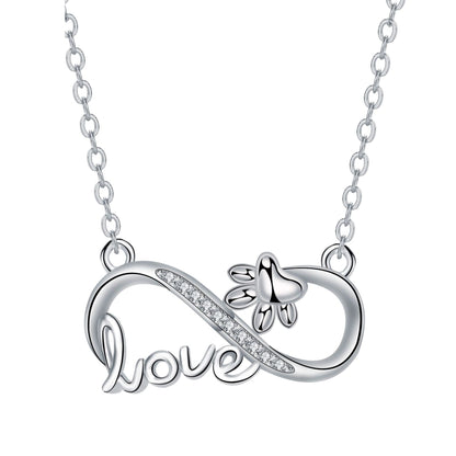 Forever Connected - Paw Infinity Necklace Silver