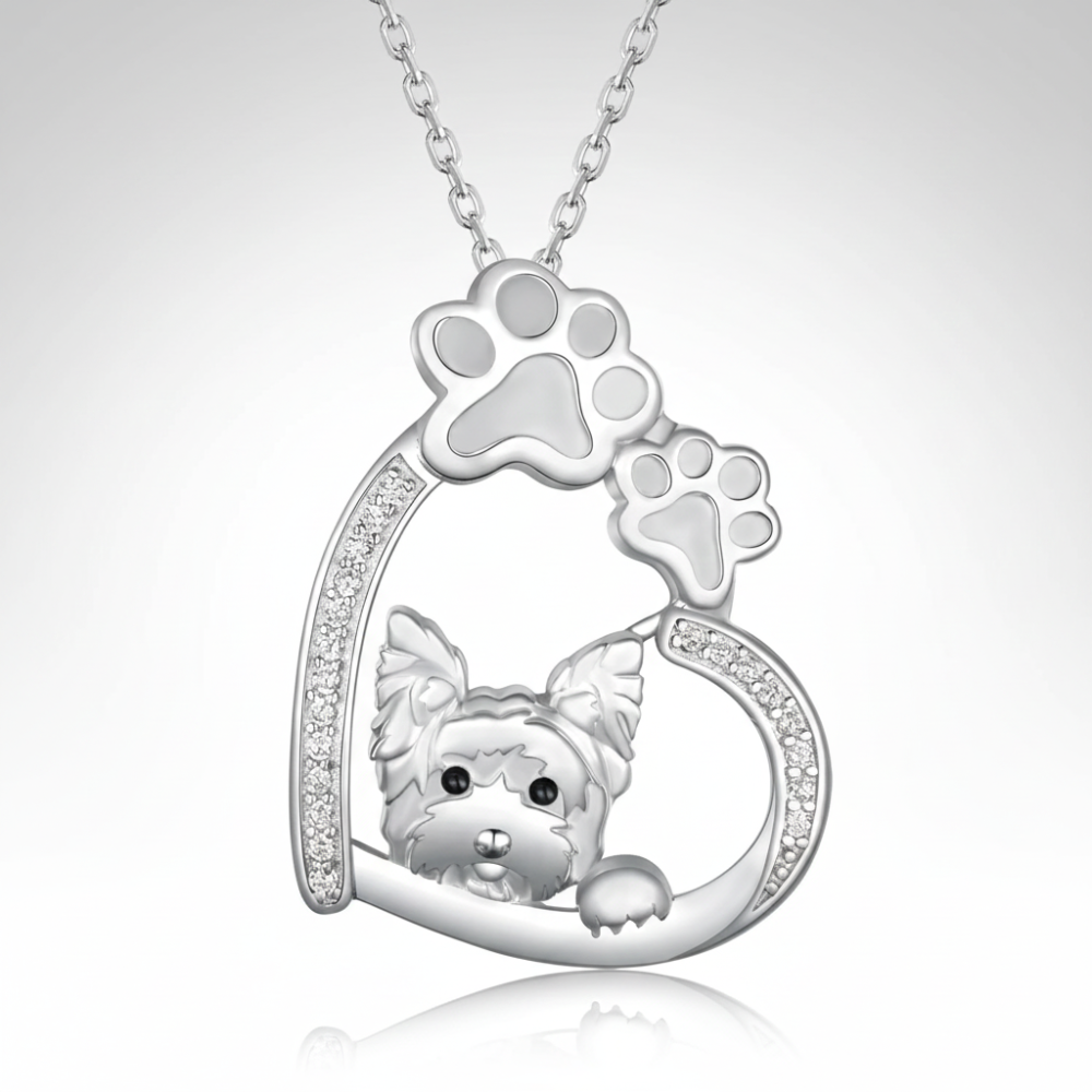 Charlotte - Guardian Love Paw Heart Necklace