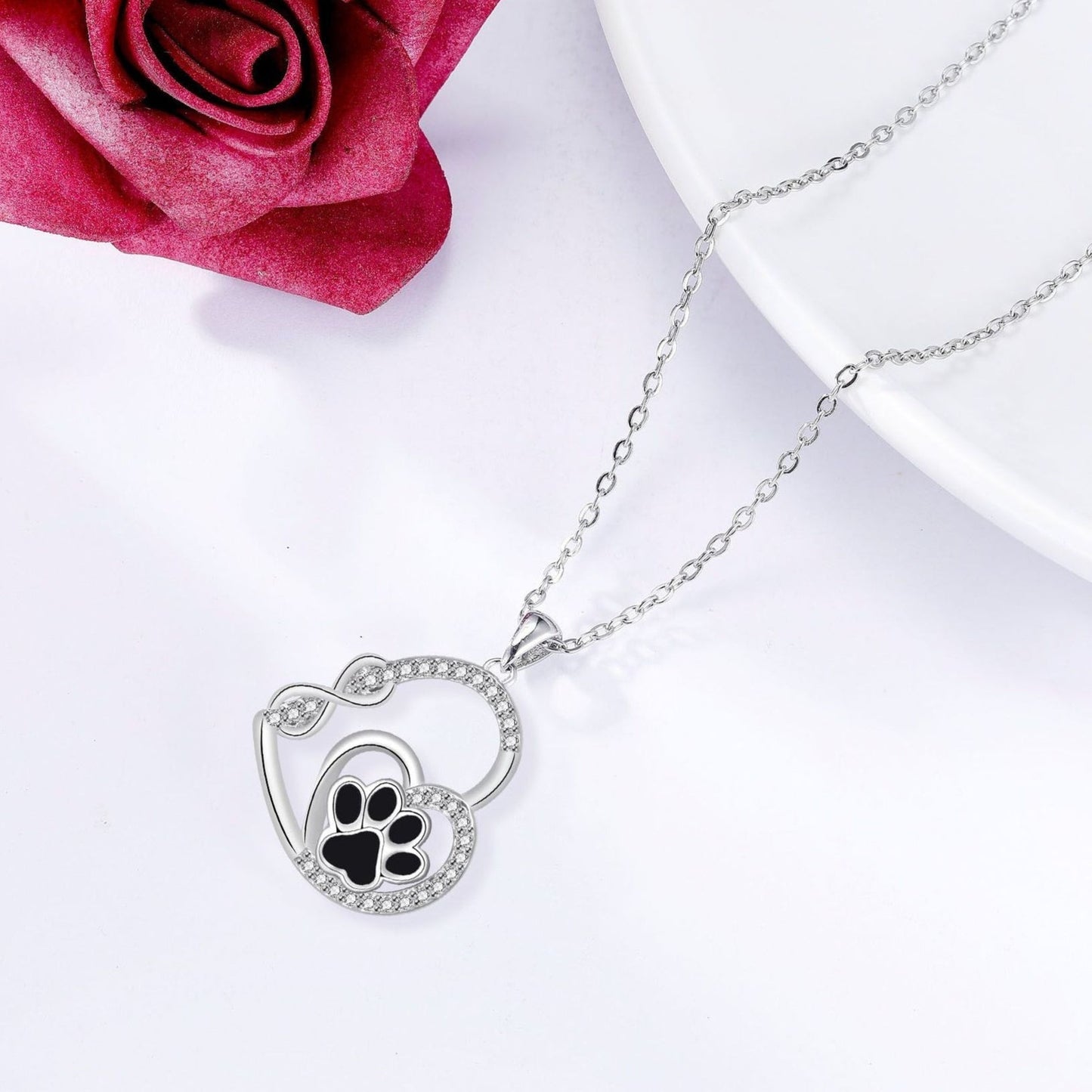 Infinite Love Paw Necklace - Forever Connected