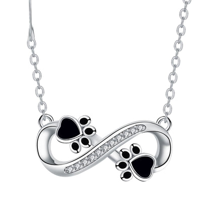 Infinite Love Paw Chain with Zirconia