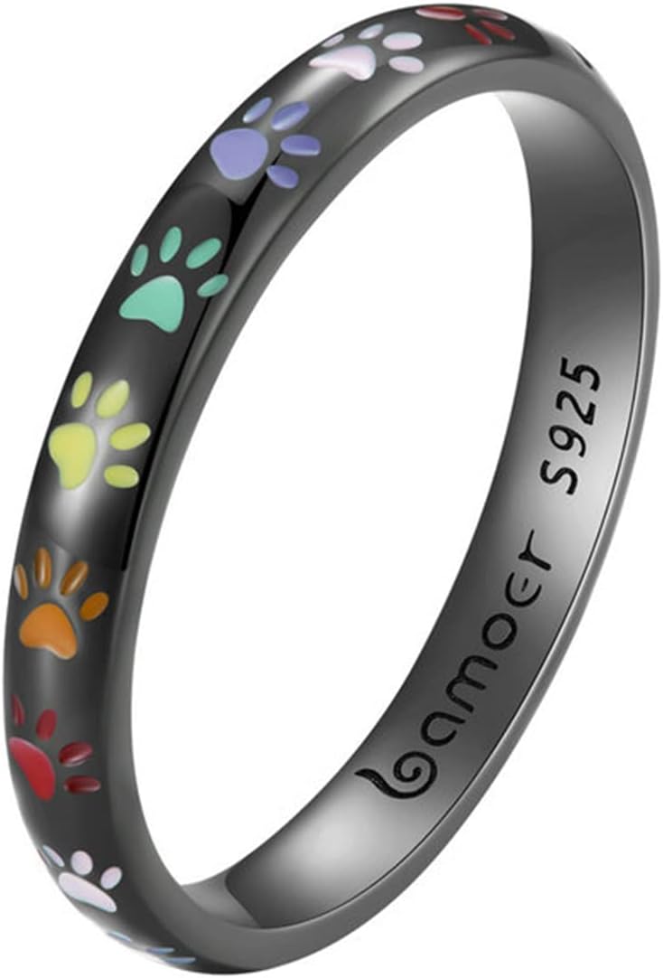 Paw Print Ring made of Sterling Silver