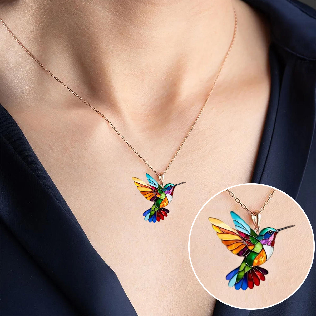 Beautiful Hummingbird Necklace with Bonus Earrings – Limited Time Offer