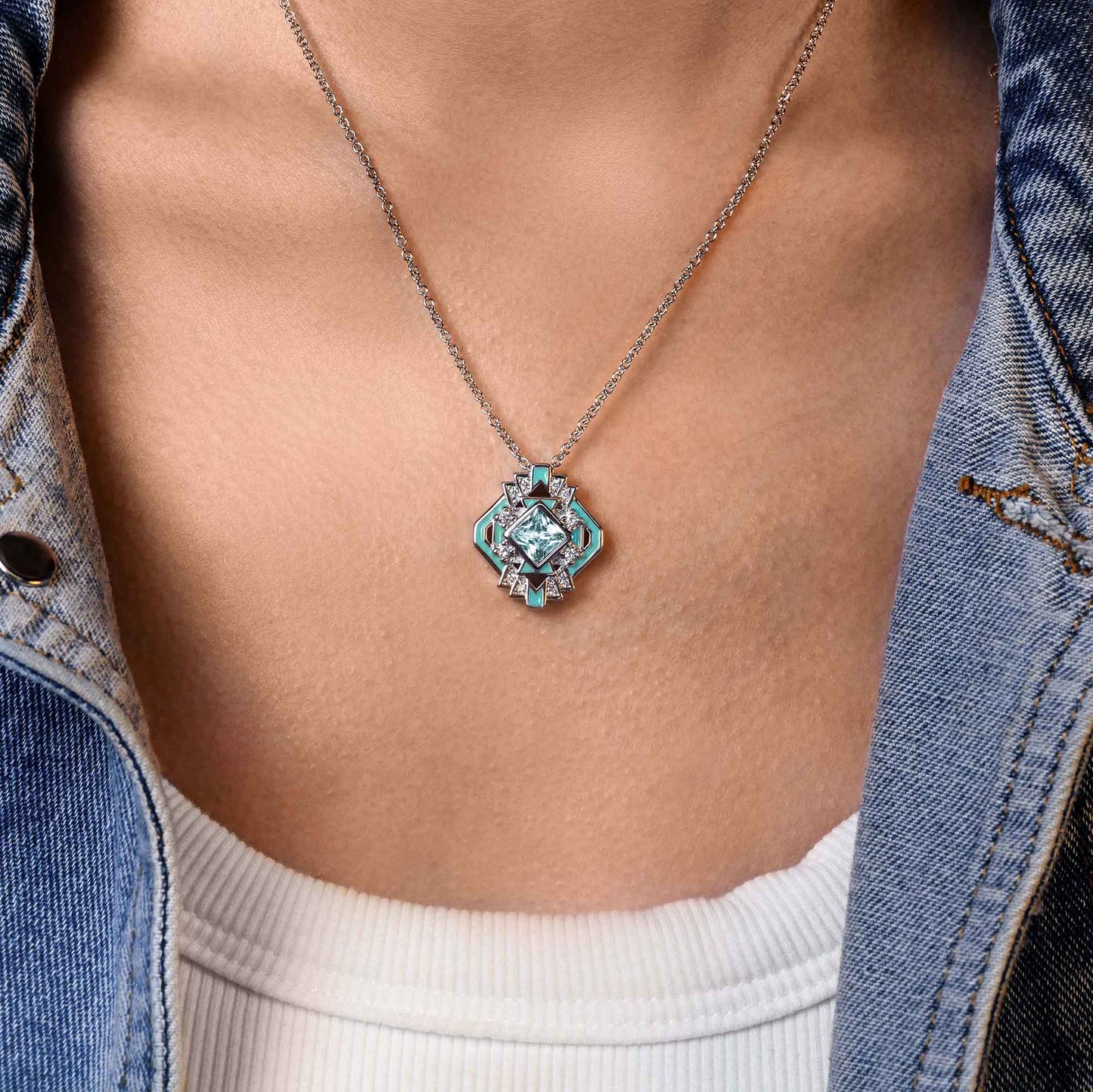 Chief's Crown Necklace - Aquamarine