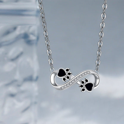 Infinite Love Paw Chain with Zirconia