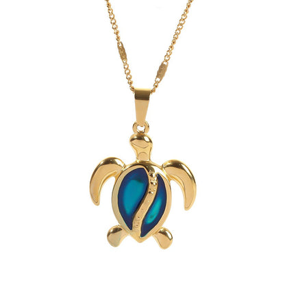 Ocean Dreams Blue Turtle Necklace