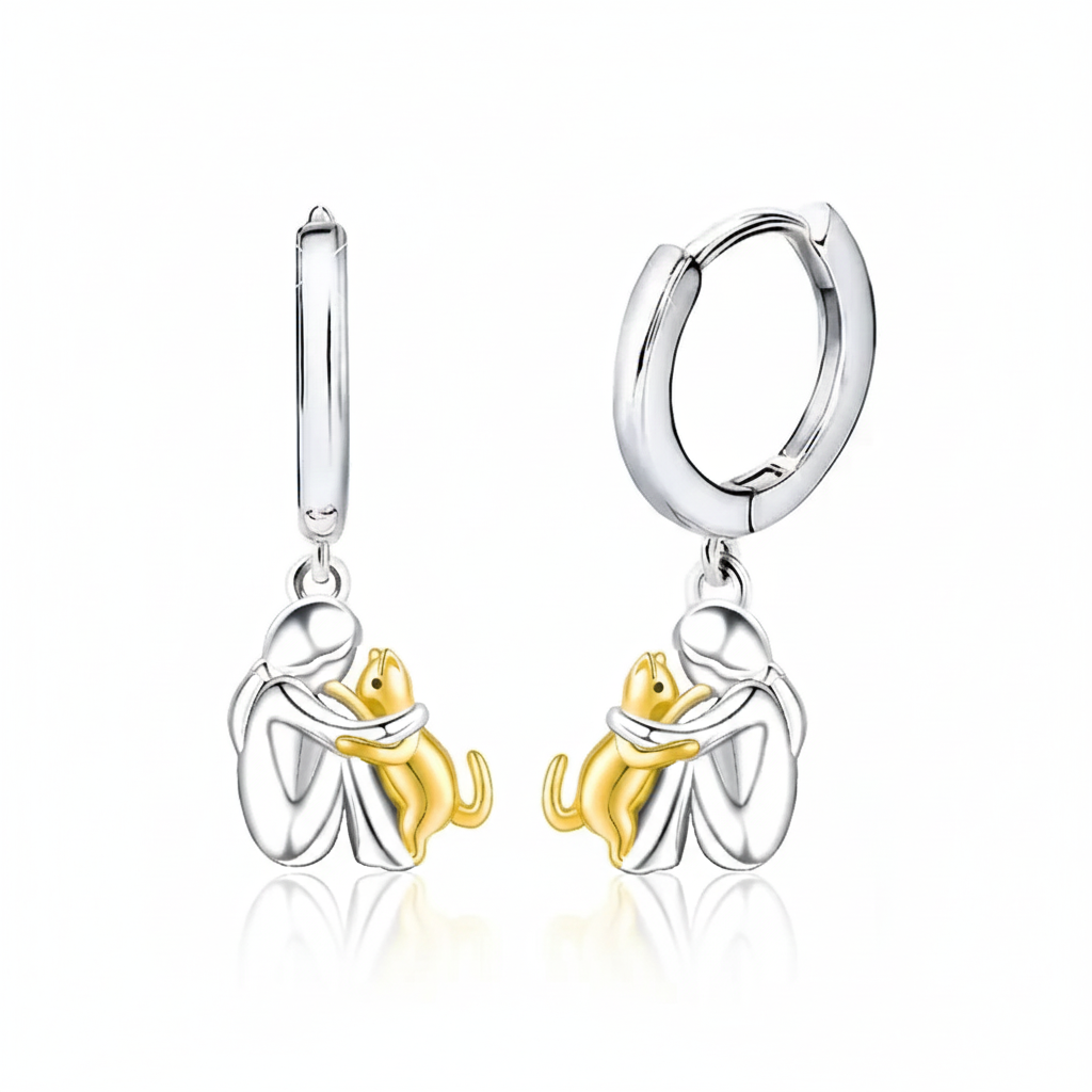 Hug Pendant Necklace with Bonus Earrings, Limited Time Offer