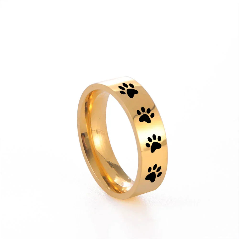 Paw Ring in Stainless Steel – Symbolic Jewelry for Animal Lovers