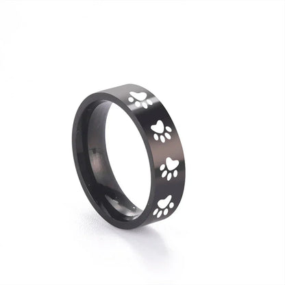 Paw Ring in Stainless Steel – Symbolic Jewelry for Animal Lovers