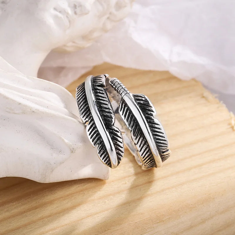 Feather of an Angel – Adjustable Memory Ring