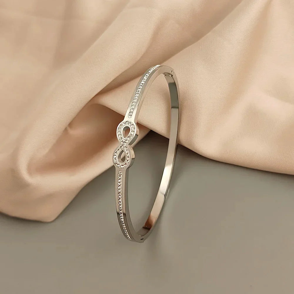Luxury Crystal Infinity Bangle
