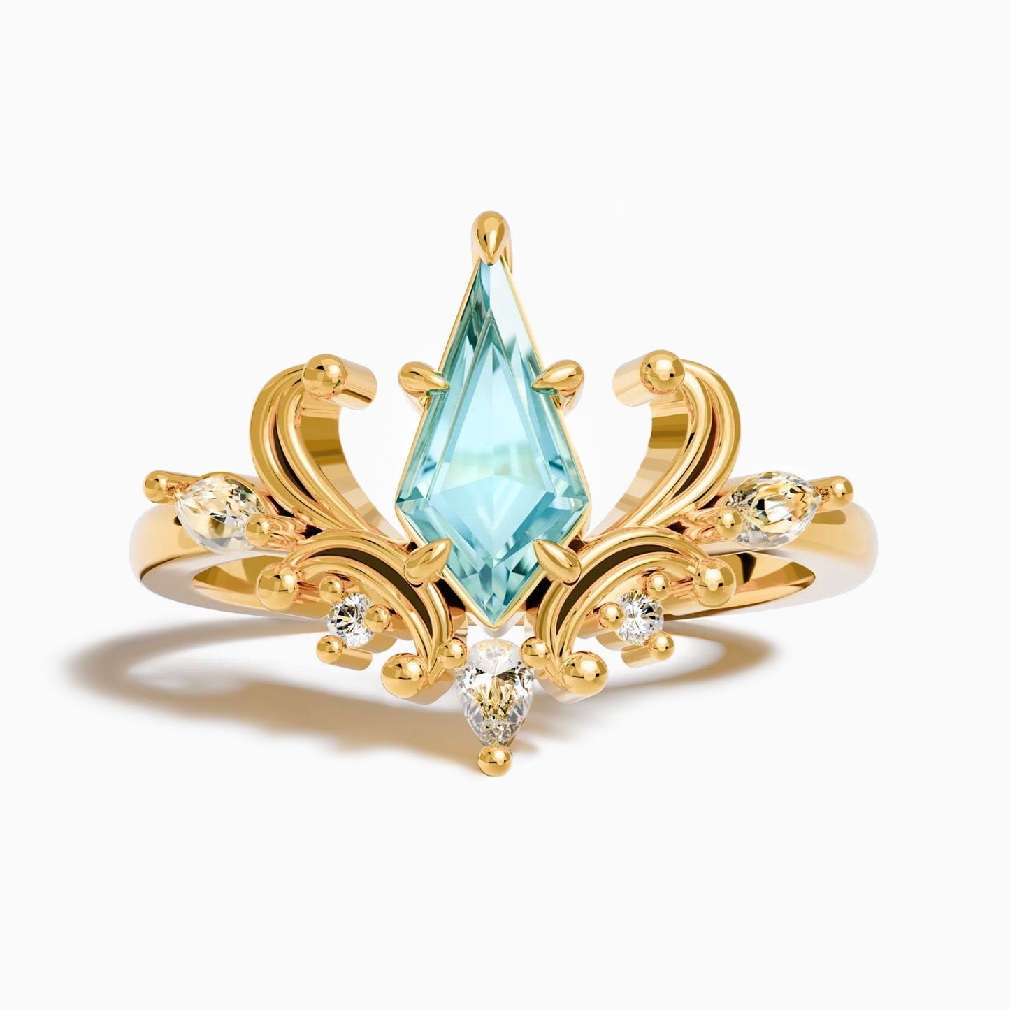 Ocean Crown Ring - Aquamarine
