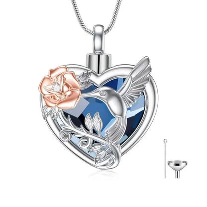 Hummingbird Heart Urn Necklace