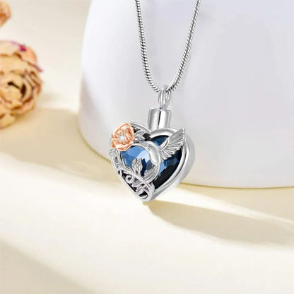 Hummingbird Heart Urn Necklace