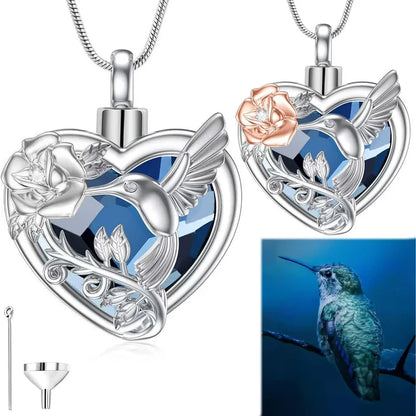 Hummingbird Heart Urn Necklace