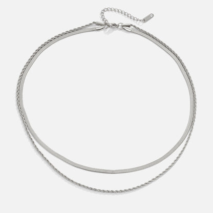 Alexandra Silver Layered Necklace