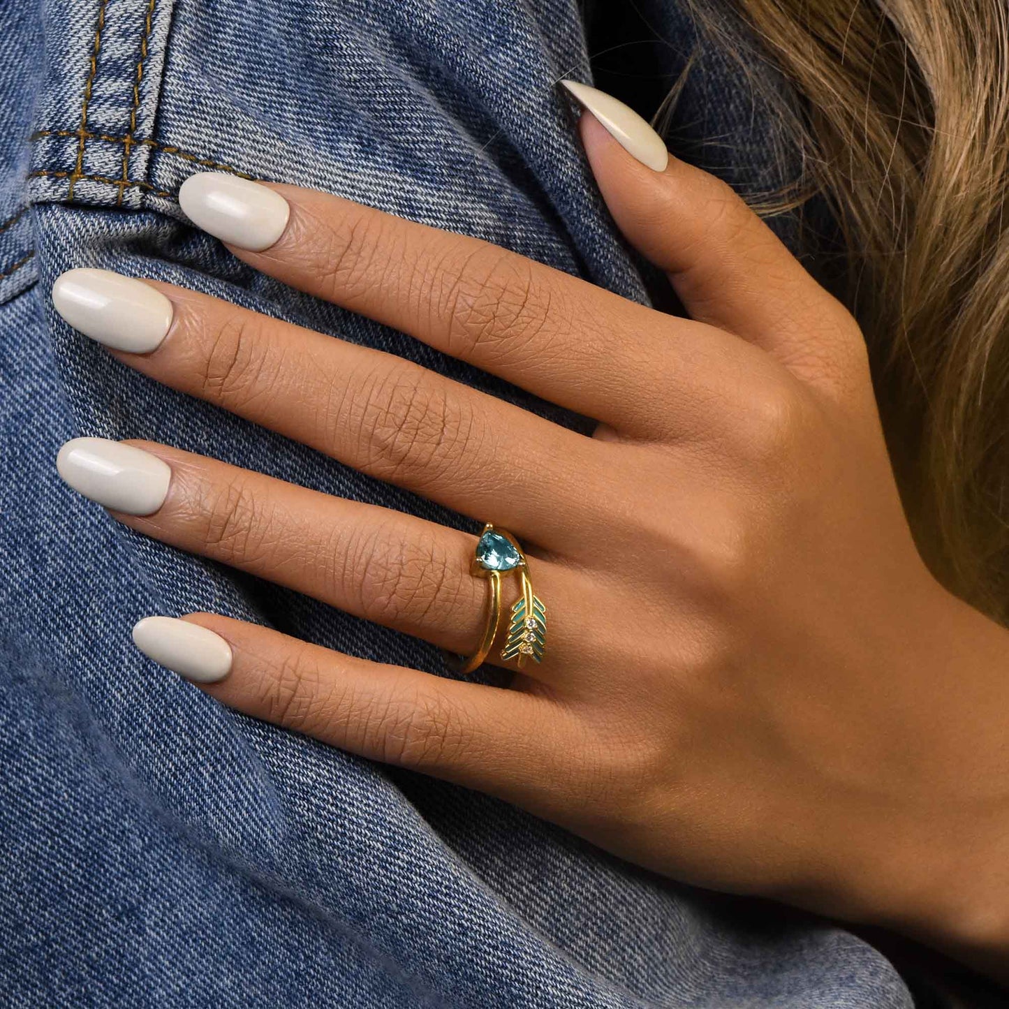 Arrow's Path Ring - Aquamarine