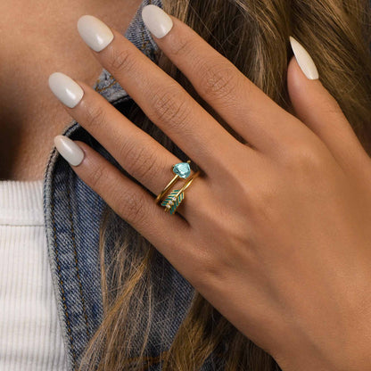 Arrow's Path Ring - Aquamarine