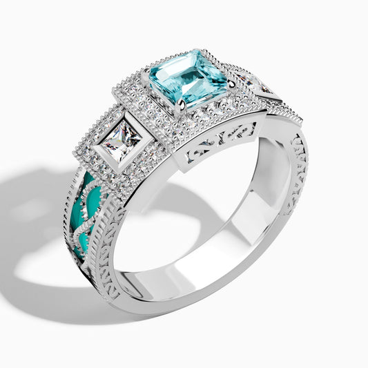 Azure Lighthouse Ring - Aquamarine