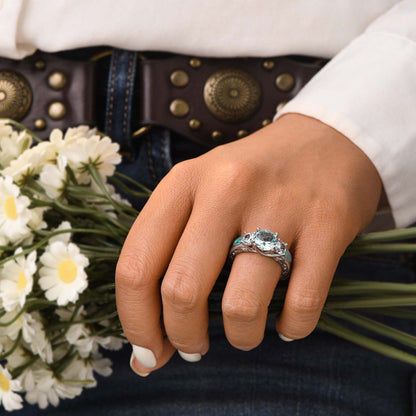 Century Romance Ring - Aquamarine