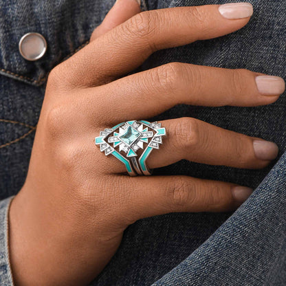 Chief's Crown Ring - Aquamarine