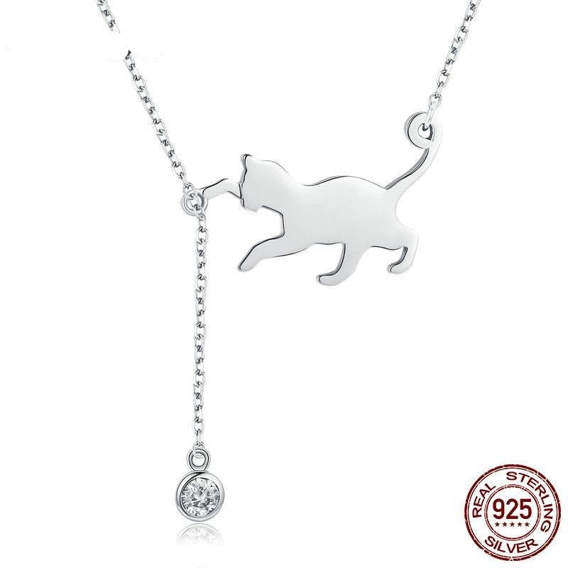 Cute Cat Chain Pendant Necklace
