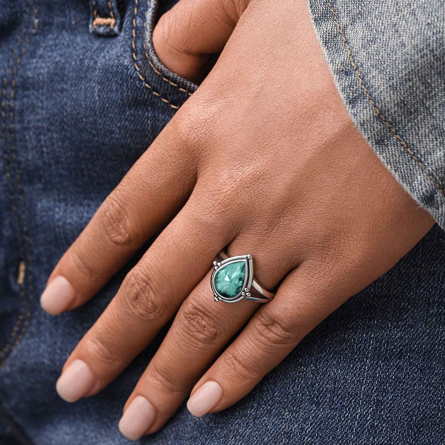 Desert Tears Ring - Aquamarine