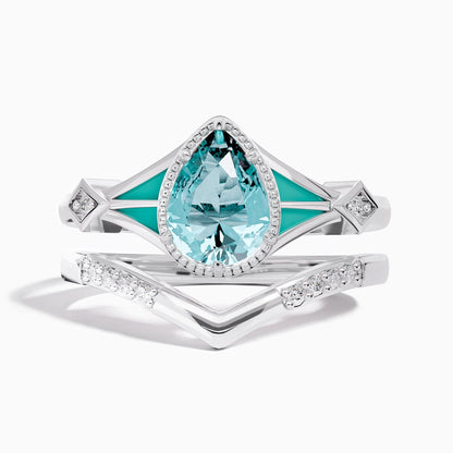 Eternal Angel's Tear Ring - Aquamarine