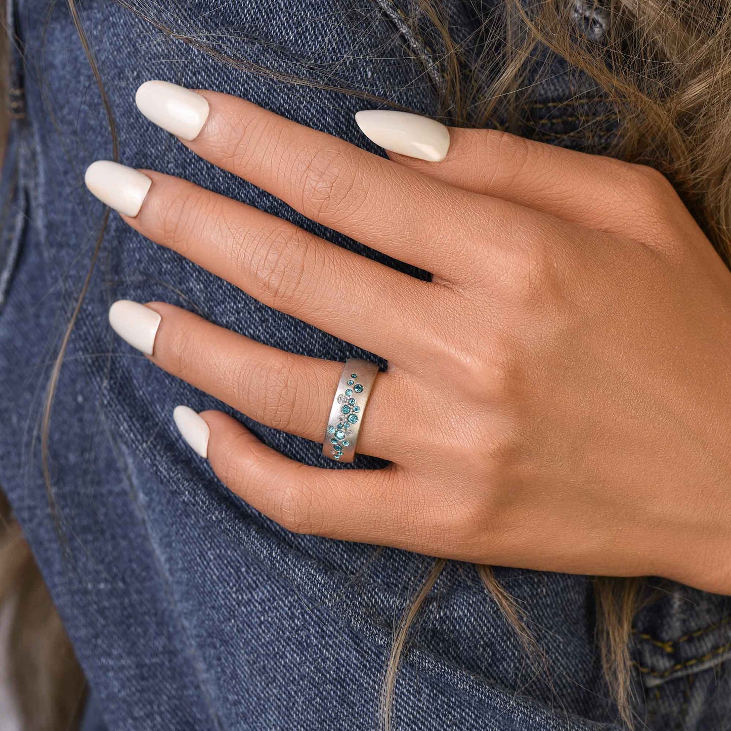 Fjord Spark Ring - Aquamarine