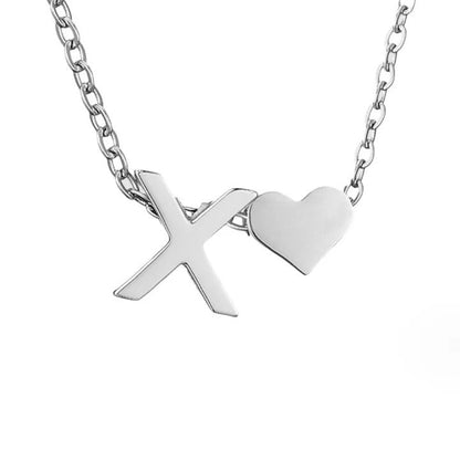Forever Love & Letter Silver Necklace