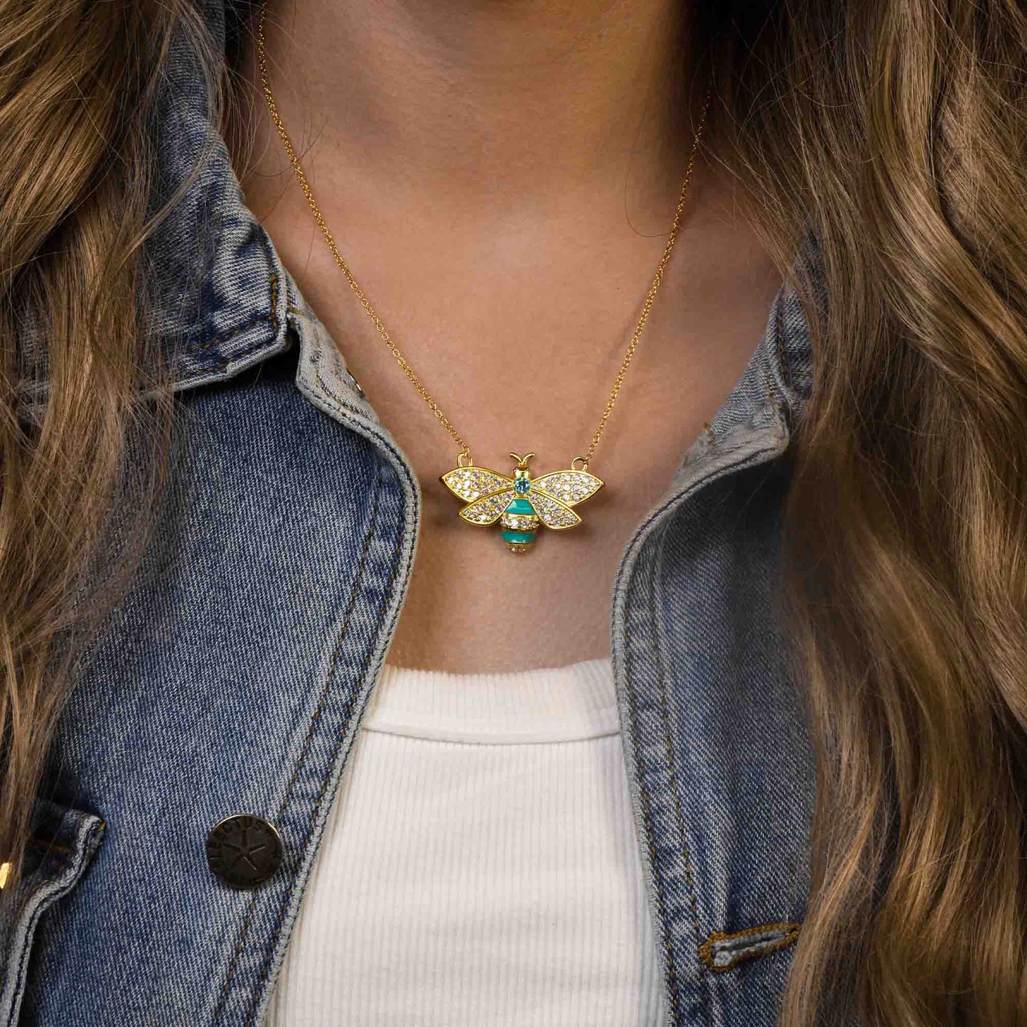 Hive Echo Necklace - Aquamarine