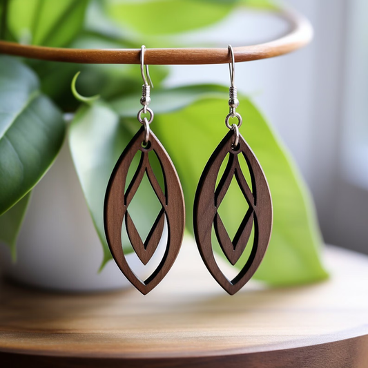 Vintage Brown Nature Earrings