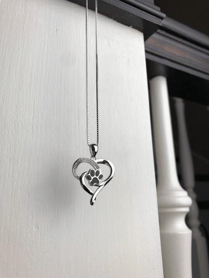 Infinity Heart Paw Necklace Stainless Steel for Women