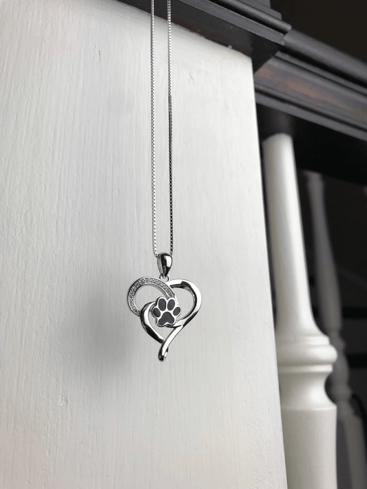 Infinity Heart Paw Necklace Stainless Steel for Women