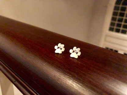 Stainless Steel Paw Earrings Hypoallergenic