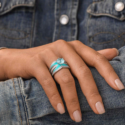 Intersect Radiance Ring - Aquamarine