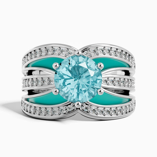 Intersect Radiance Ring - Aquamarine