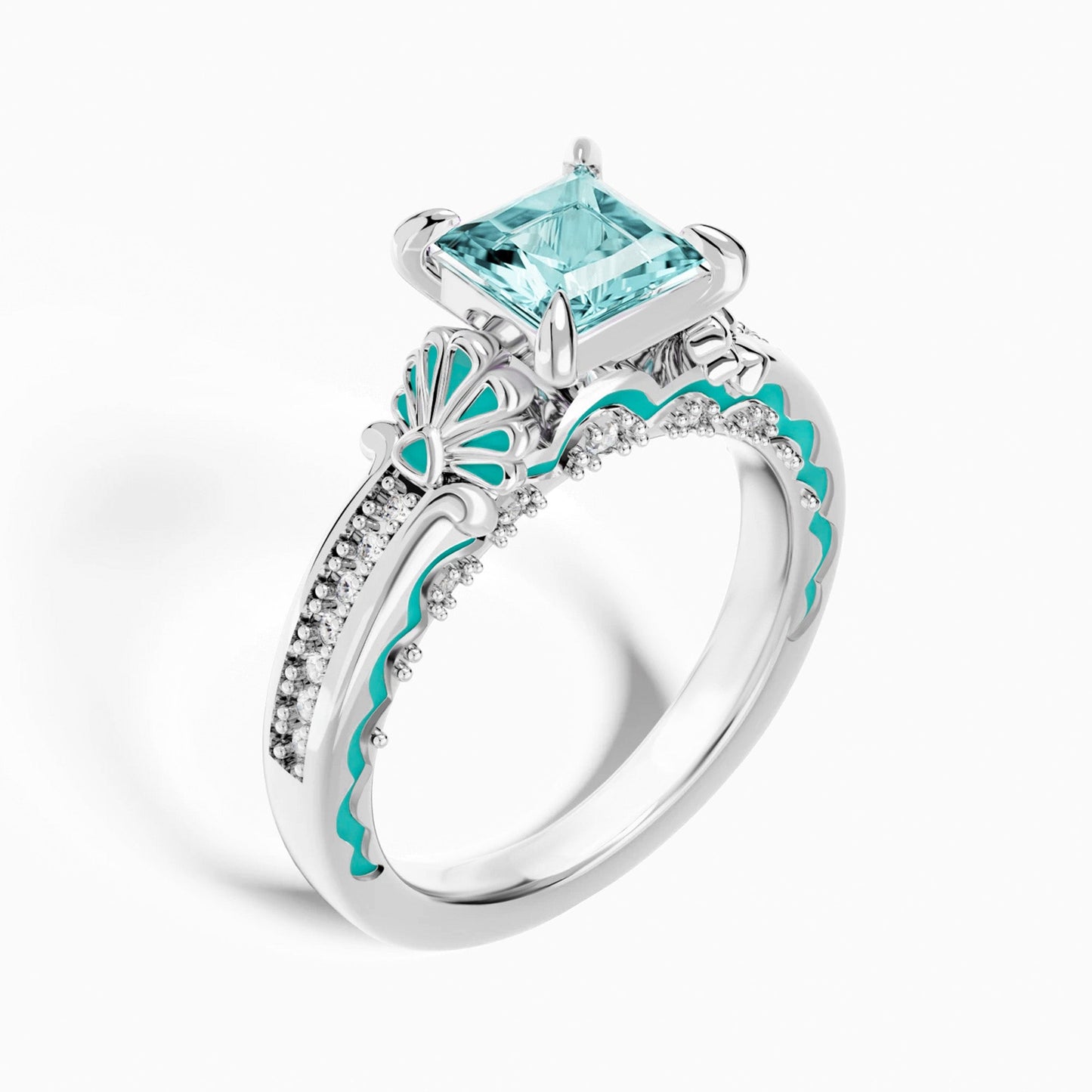 Lumen Crest Ring - Aquamarine