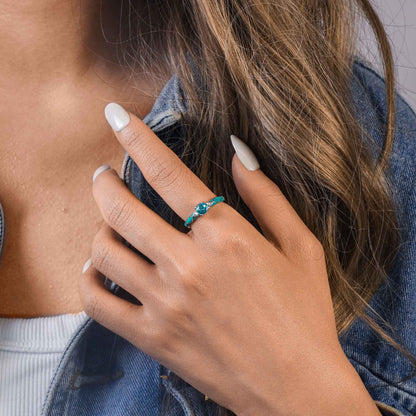 Mirage Coil Ring - Aquamarine