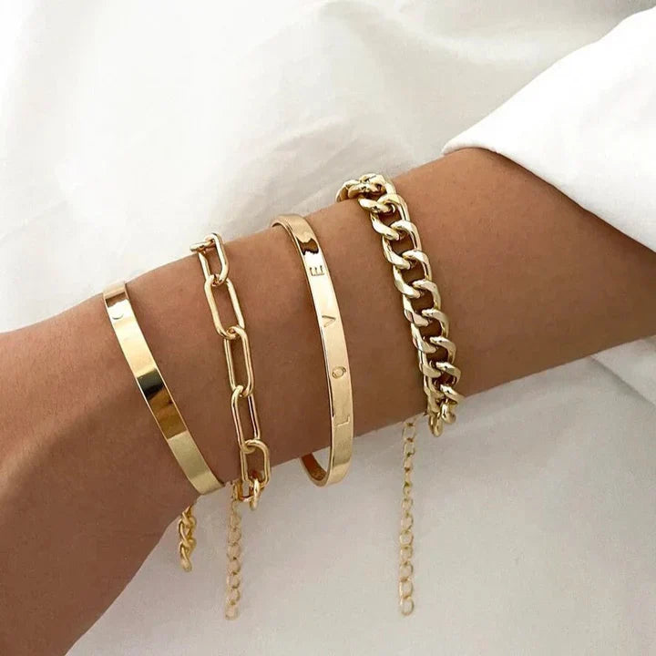 Elan Mercer Bracelet Set | Gold