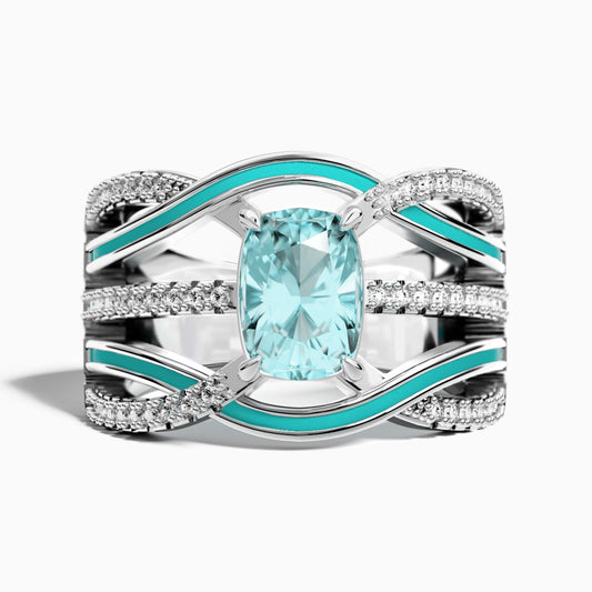 Silver Rapids Ring - Aquamarine