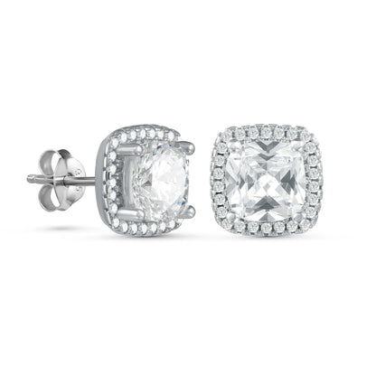 Cushion Halo Studs