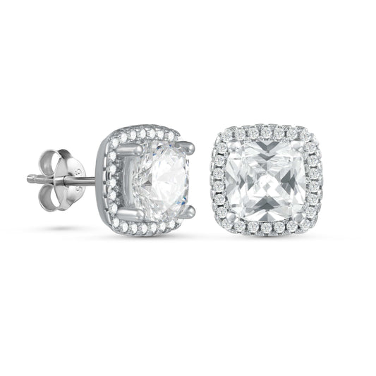 Cushion Halo Studs