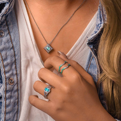 Sunset Canyons Ring - Aquamarine