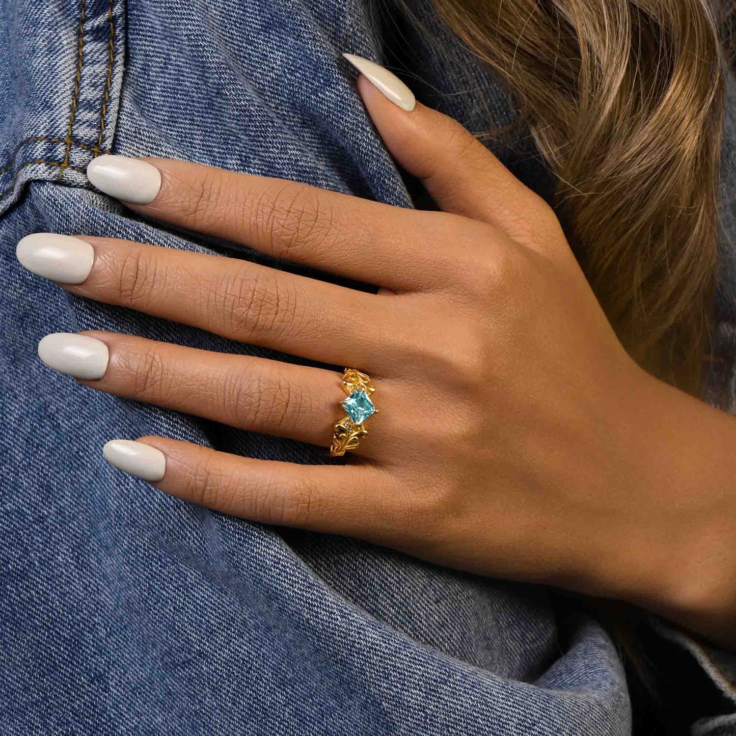 Sunspire Glow Ring - Aquamarine