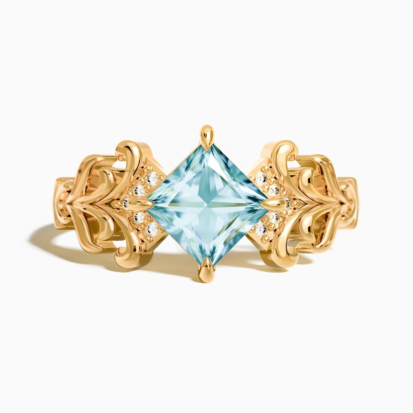 Sunspire Glow Ring - Aquamarine