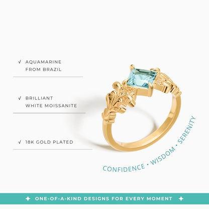 Sunspire Glow Ring - Aquamarine
