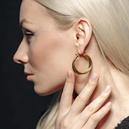 Twist Gold Hoops